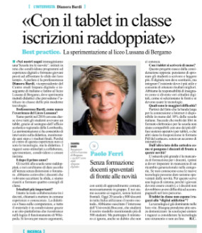 intervista al corriere, miniatura